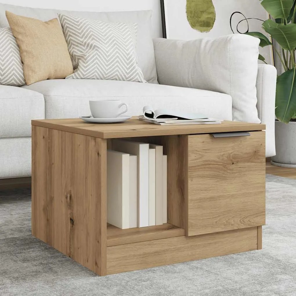 vidaXL Τραπεζάκι Σαλονιού τεχνίτης Δρυς 50x50x36 εκ Επεξεργασμένο Ξύλο