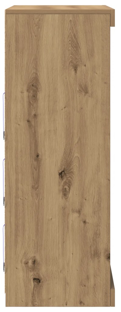 vidaXL Μπουφές με LED Φώτα Artisan Oak 41x37x100 εκ.