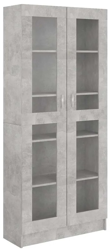 vidaXL Βιτρίνα Γκρι του Σκυροδέματος 82,5x30,5x185,5 εκ. Επεξ. Ξύλο