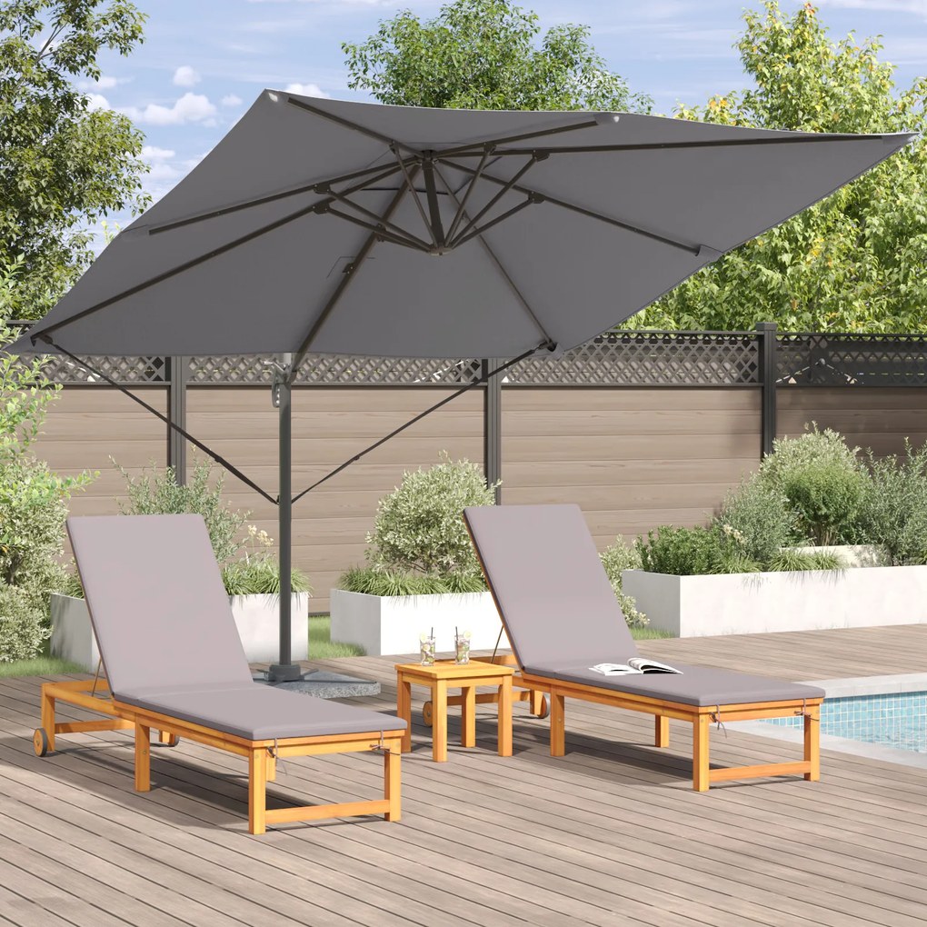 vidaXL Καντιλέβα Ρώμα Πέργκολα Ανθρακί 286x285x265 εκ. Αλουμίνιο