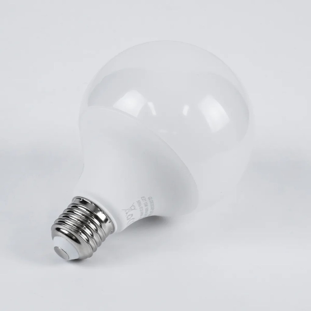 GloboStar® 60041 Λάμπα LED E27 G95 Γλόμπος 15W 1410lm 260° AC 220-240V IP20 Φ9.5 x Υ14cm Θερμό Λευκό 2700K - 3 Years Warranty