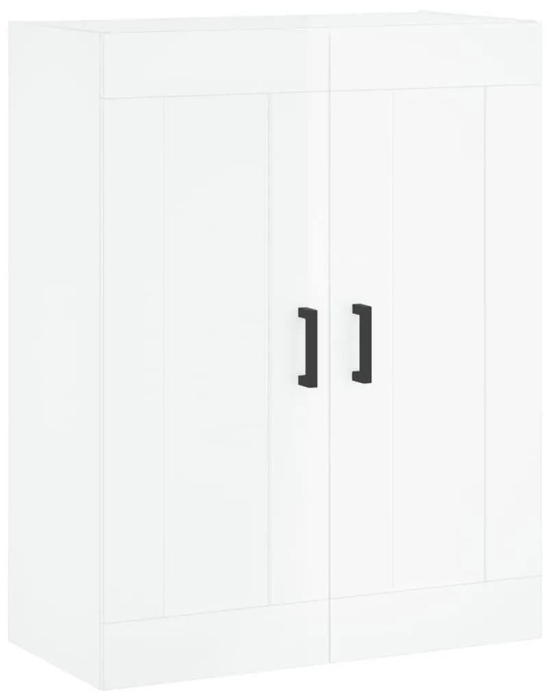 Ντουλάπια Τοίχου 2 τεμ. Γυαλιστερό Λευκό από Επεξεργασμένο ξύλο - Λευκό