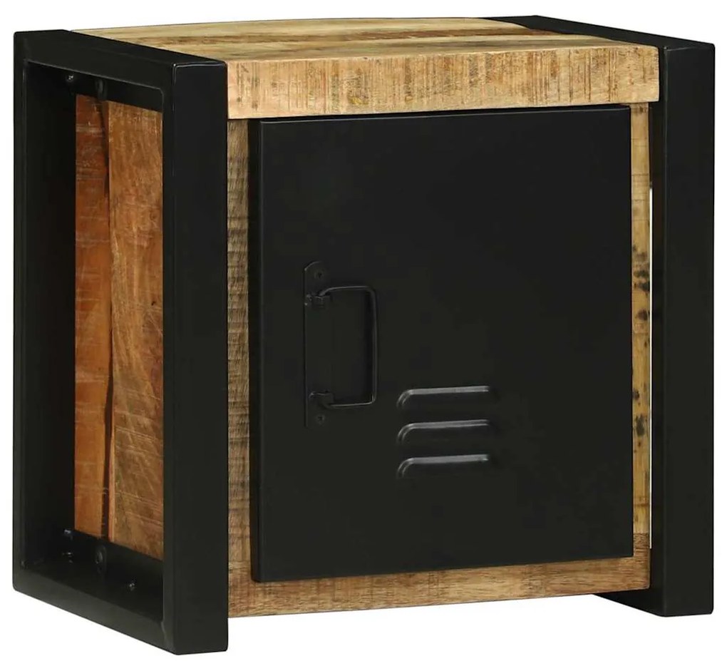 vidaXL Σετ Επίπλων Μπάνιου 4 pcs Καφέ και Μαύρο Στερεό ξύλο μάνγκο