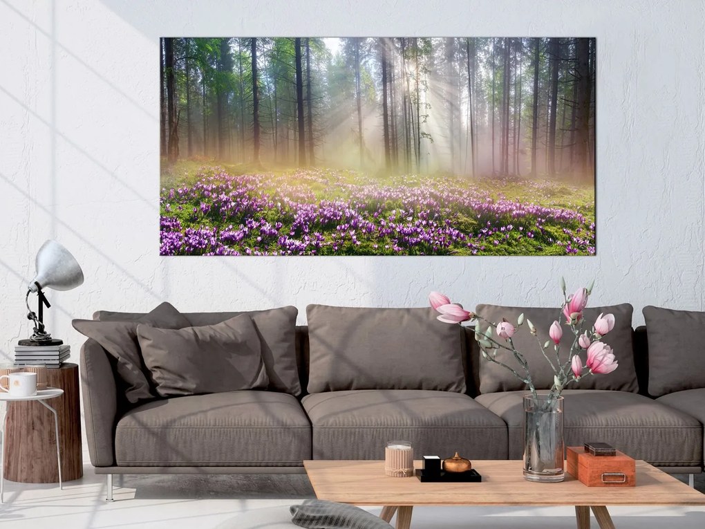 Πίνακας - Purple Meadow (1 Part) Wide 120x60