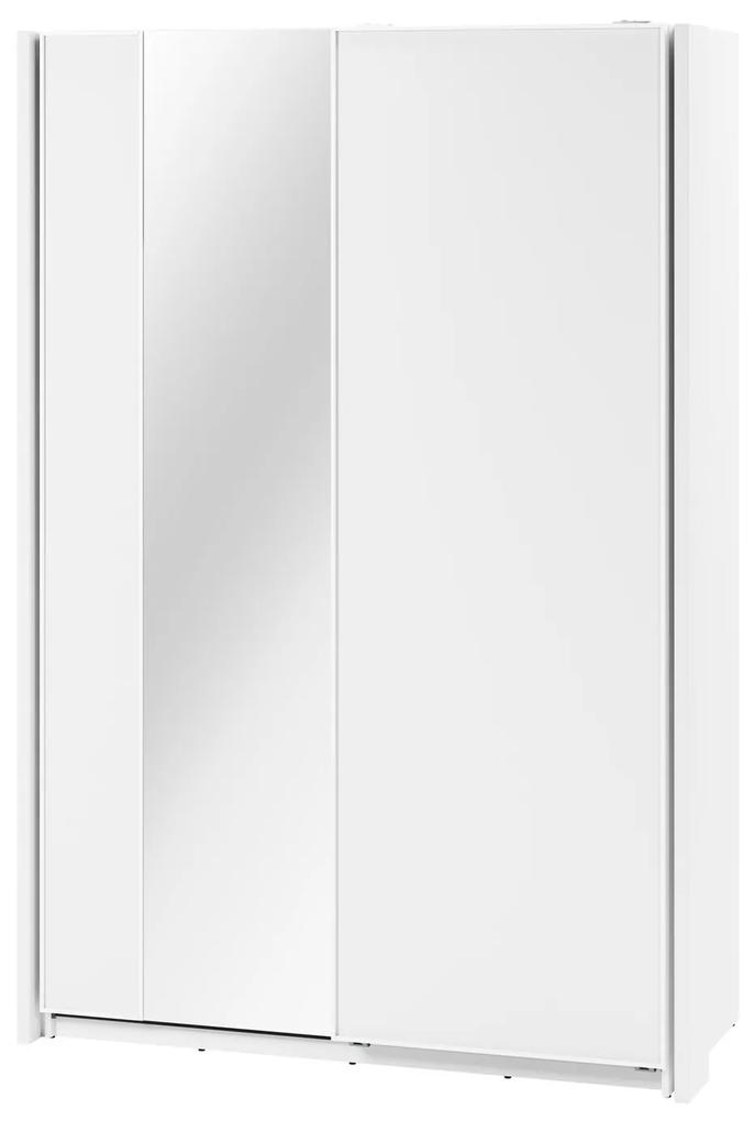 Ντουλάπα Fresno 134, Άσπρο, 235x160x71cm, 170 kg, Πόρτες ντουλάπας: Ολίσθηση | Epipla1.gr