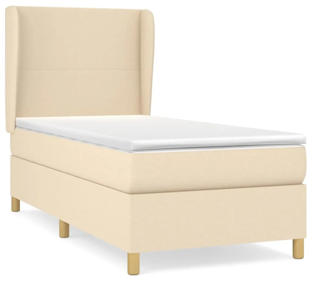 ΚΡΕΒΑΤΙ BOXSPRING ΜΕ ΣΤΡΩΜΑ ΚΡΕΜ 80 X 200 ΕΚ. ΥΦΑΣΜΑΤΙΝΟ 3128322