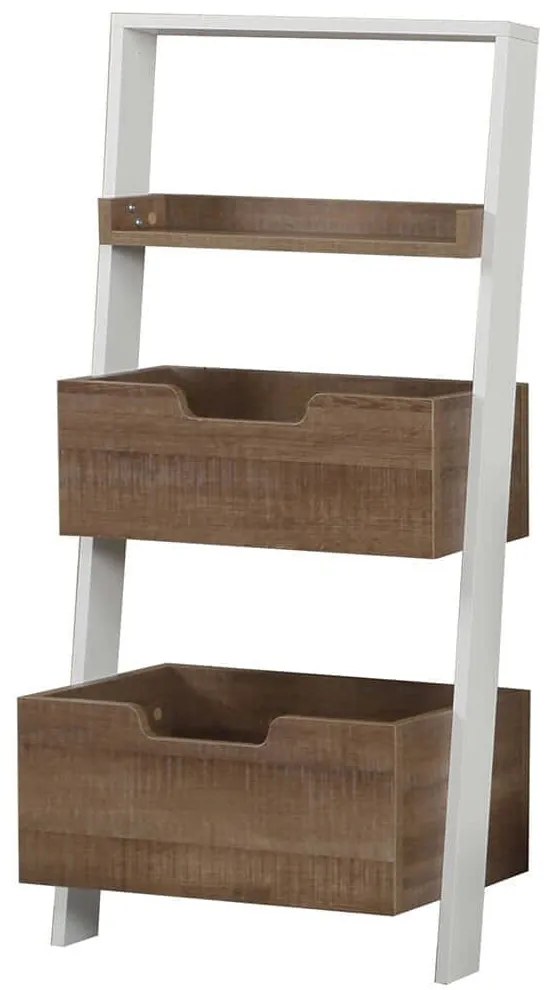 Ραφιέρα Δαπέδου Low 801CMY3612 59x35x120cm Dark Oak-White