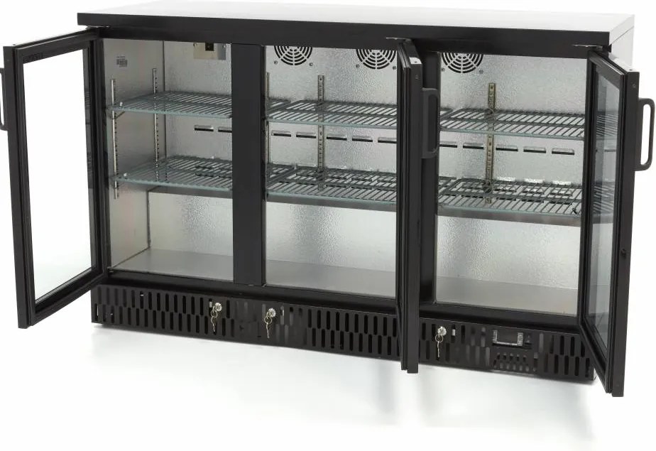 Drinks Fridge - 3 Hinged Doors - 6 Adjustable Shelves