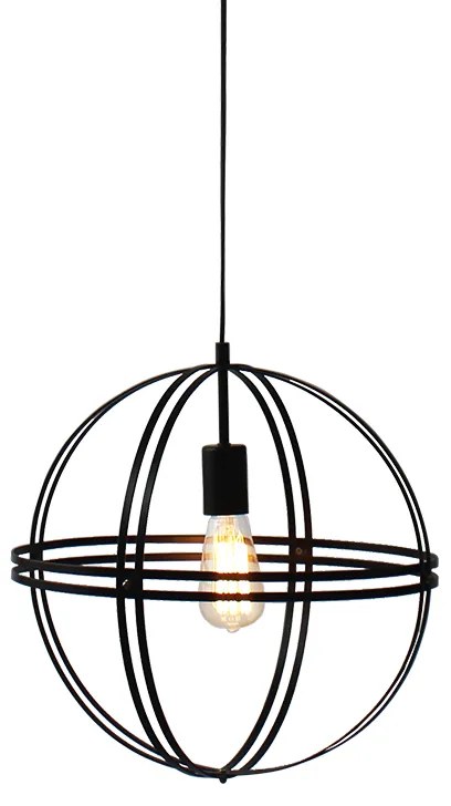 Φωτιστικό Κρεμαστο Aca KS1483P1BK SIRENA Μαύρο Ματ (Black Mat)