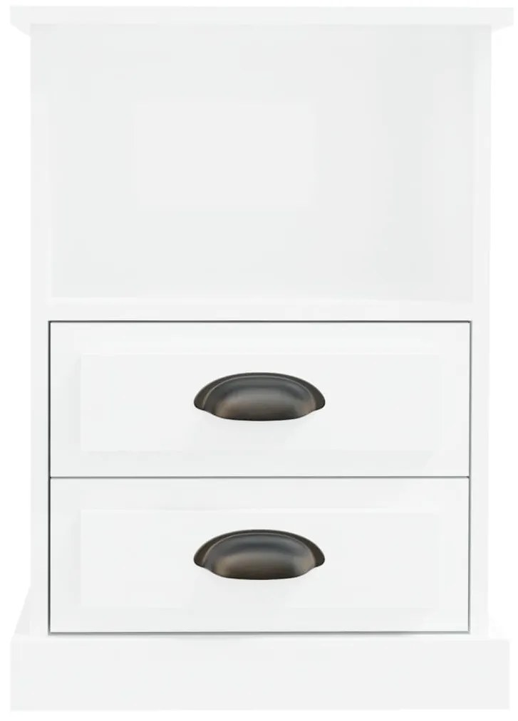 vidaXL Κομοδίνο Γυαλιστερό Λευκό 43 x 36 x 60 εκ.