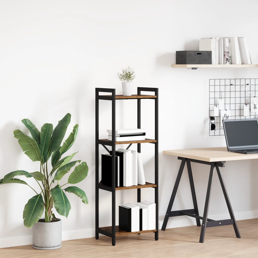 vidaXL Βιβλιοθήκη Παλαιό ξύλο 40 x 30 x 118 εκ Στερεό Ξύλο