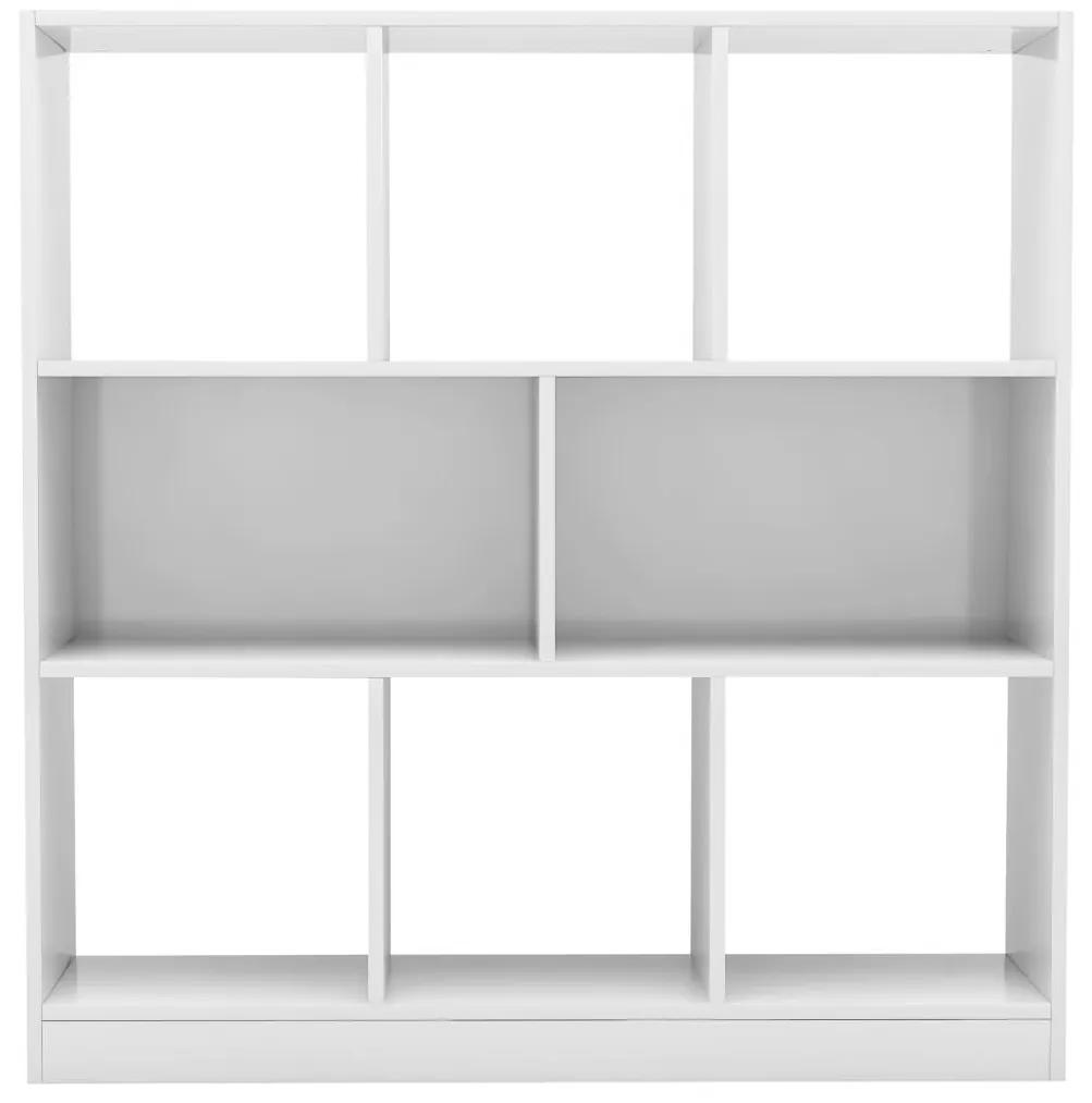 Βιβλιοθήκη Γυαλιστερό Λευκό 97,5x29,5x100 εκ. από Μοριοσανίδα - Λευκό