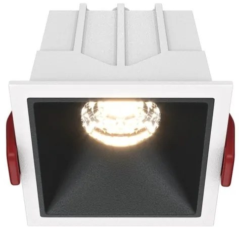 Χωνευτό Σποτ Οροφής Alfa LED 10W 3000K Μαύρο-Λευκό DL043-01-10W3K-SQ-WB MAYTONI-DL043-01-10W3K-SQ-WB-Μαύρο-Λευκό DL043-01-10W3K-SQ-WB