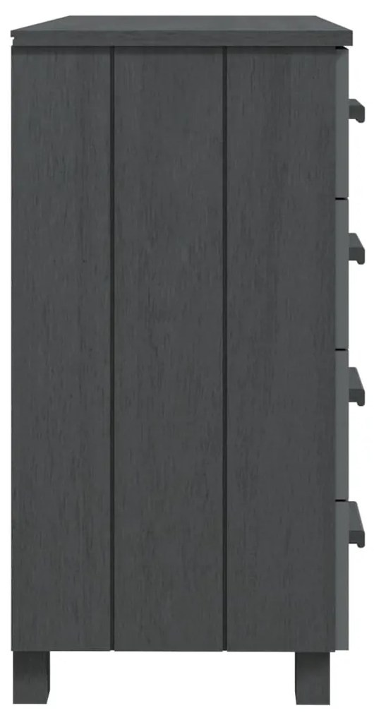 vidaXL Συρταριέρα HAMAR Σκ. Γκρι 79 x 40 x 80εκ. από Μασίφ Ξύλο Πεύκου