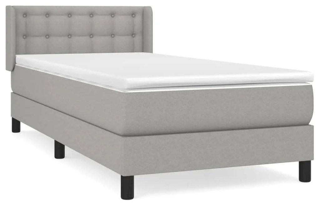 ΚΡΕΒΑΤΙ BOXSPRING ΜΕ ΣΤΡΩΜΑ ΑΝΟΙΧΤΟ ΓΚΡΙ 80X200 ΕΚ. ΥΦΑΣΜΑΤΙΝΟ 3129985