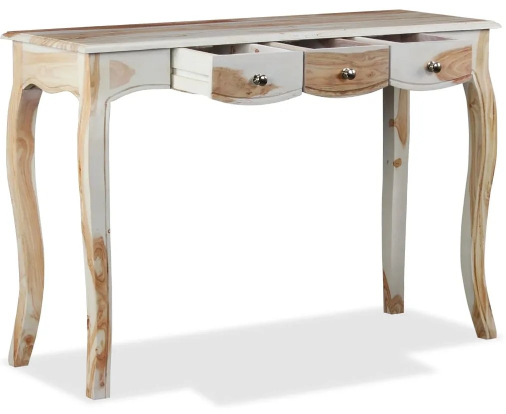 vidaXL Κονσόλα Τραπέζι με 3 Συρτάρια 110x40x76 εκ. Μασίφ Ξύλο Ακακίας