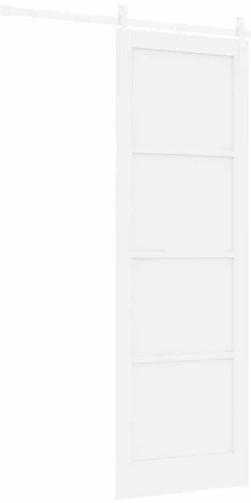 vidaXL Συρόμενη Πόρτα Χειροκίνητος Λευκό 78 x 232 cm