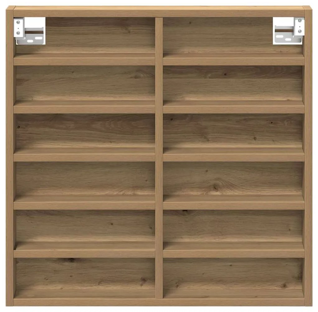 vidaXL Βιτρίνα με ράφι Επιτοίχιο Άλλο artisan δρυς 60 x 8.5 x 58 εκ