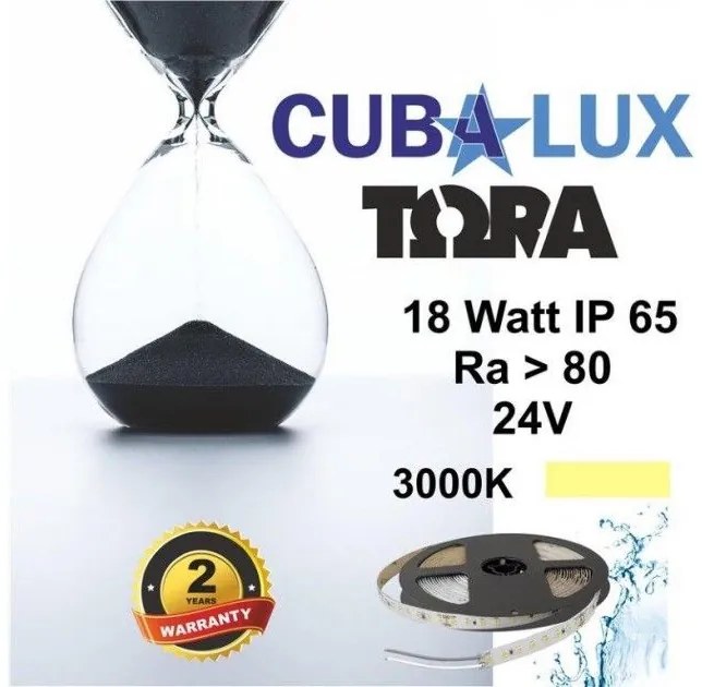 Ταινία LED 18W IP65 24V 3000K 4000K 6000K 5M TORA Cubalux 500078