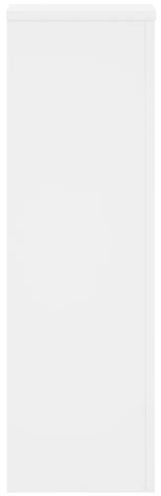 vidaXL Βάσεις Φυτών 2 τεμ. Λευκές 25x25x80 εκ. από Επεξεργασμένο Ξύλο