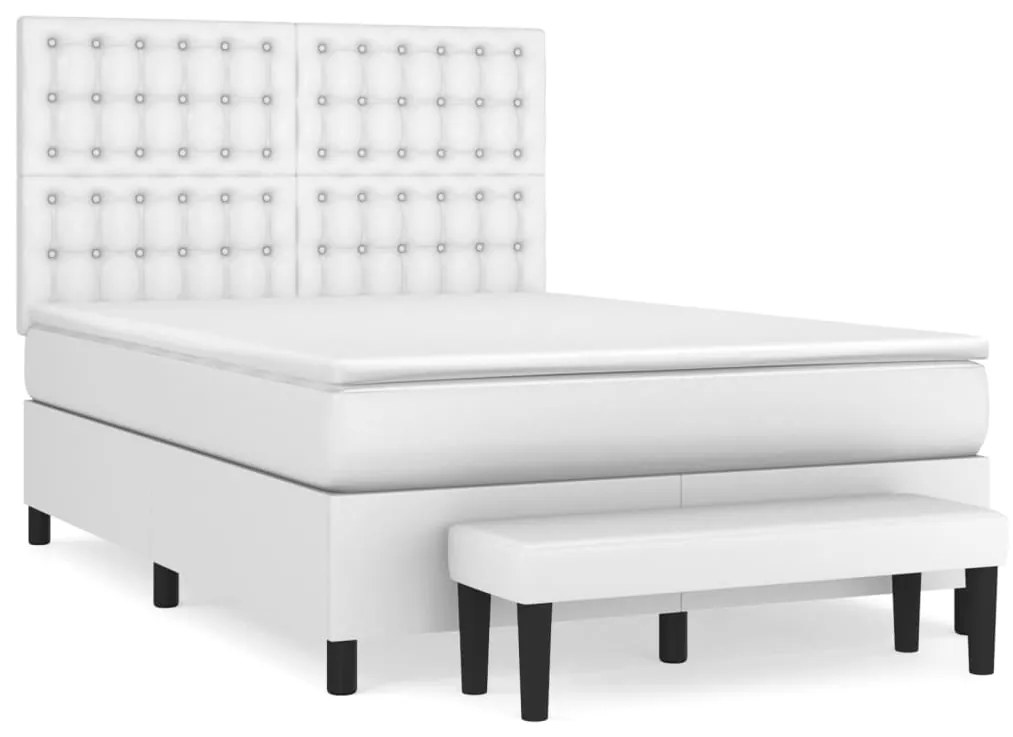 ΚΡΕΒΑΤΙ BOXSPRING ΜΕ ΣΤΡΩΜΑ ΛΕΥΚΟ 140X190ΕΚ.ΑΠΟ ΣΥΝΘΕΤΙΚΟ ΔΕΡΜΑ 3137660