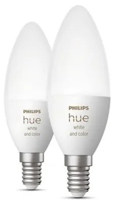 Έξυπνη Λάμπα Led 2xE14 5,3W Κερί RGBW Hue Σετ 929002294205 Philips 929002294205