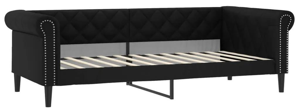 vidaXL Καναπές Κρεβάτι Μαύρο 100 x 200 εκ. από Συνθετικό Δέρμα