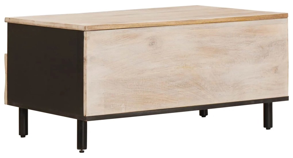 vidaXL Τραπεζάκι σαλονιού Λευκό 80 x 54 x 40 εκ Στερεό ξύλο μάνγκο