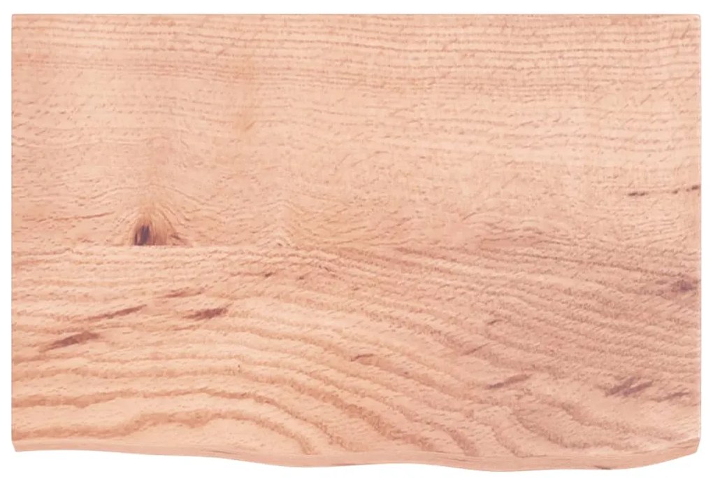 vidaXL Επιφάνεια Τραπεζιού Αν. Καφέ 60x40x2 εκ Επεξ. Μασίφ Ξύλο Δρυός