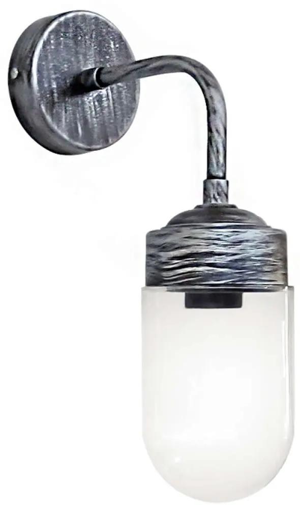 Φωτιστικό Τοίχου - Απλίκα Slp-650Ap 07-1360 Βιδωτό Γυαλί Θυέλης 22x10x33,5cm Silver Heronia