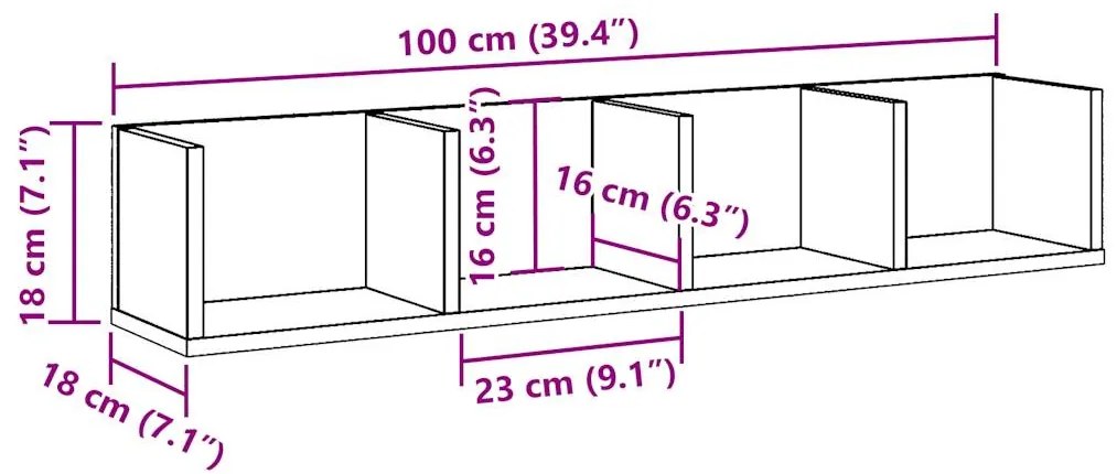 ΡΑΦΙ ΤΟΙΧΟΥ ΓΙΑ CD ΠΑΛΙΟ ΞΥΛΟ 100 X 18 X 18 ΕΚ. ΑΠΟ ΜΟΡΙΟΣΑΝΙΔΑ 855950