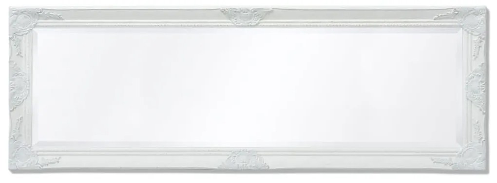 vidaXL Καθρέφτης Τοίχου με Μπαρόκ Στιλ Λευκός 140 x 50 εκ.