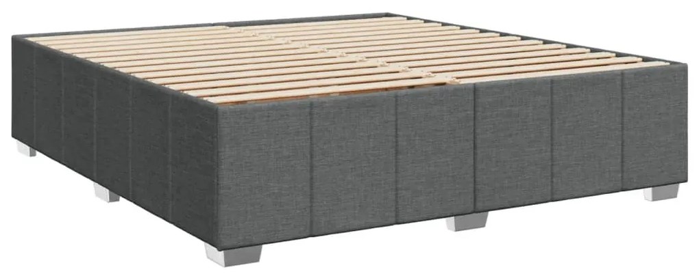 ΚΡΕΒΑΤΙ BOXSPRING ΜΕ ΣΤΡΩΜΑ ΣΚΟΥΡΟ ΓΚΡΙ 200X200 ΕΚ. ΥΦΑΣΜΑΤΙΝΟ 3289476