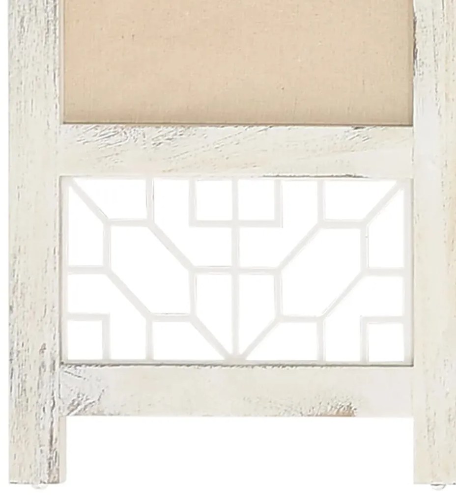 vidaXL Διαχωριστικό Δωματίου με 6 Πάνελ Κρεμ 210 x 165 εκ. Υφασμάτινο