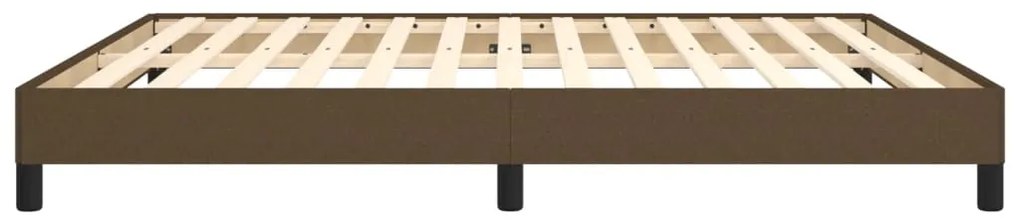 vidaXL Σκελετός Κρεβατιού Χωρίς Στρώμα Σκ. Καφέ 160x200 εκ. Υφασμάτινο