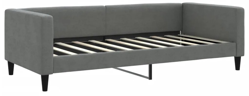 vidaXL Καναπές Κρεβάτι Συρόμενος Σκούρο Γκρι 90 x 190 εκ. Ύφασμα