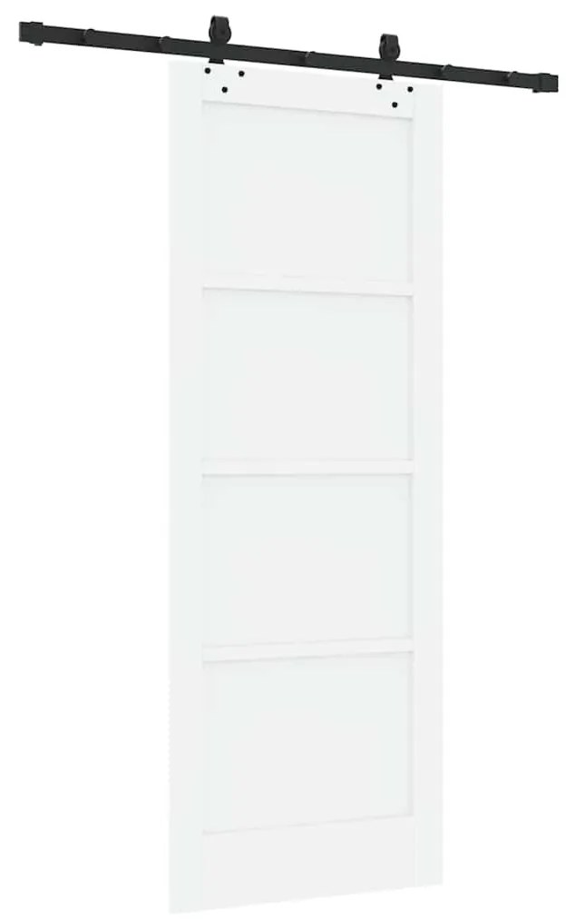 vidaXL Σετ Συρόμενης Πόρτας ORKDAL Λευκό και μαύρο 78 x 202 εκ.