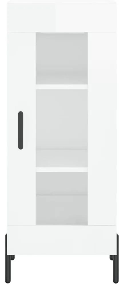 vidaXL Ντουλάπι Γυαλιστερό Λευκό 34,5x34x90 εκ. Επεξεργασμένο Ξύλο