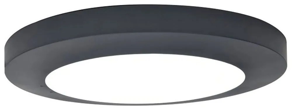 Φωτιστικό Οροφής - Πλαφονιέρα Kayah 6392202457 D30,5cm 3000K 1250Lm Black Lutec Aluminum,Opaline