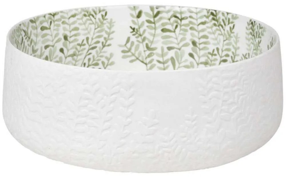 Σαλατιέρα Mix &amp; Match RD0015074 Φ28x10,5cm White-Green Raeder Large Porcelain