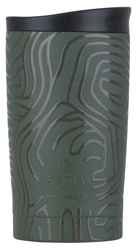 ESTIA ΘΕΡΜΟΣ TRAVEL MUG SAVE THE AEGEAN 350ml OLIVE FLOW
