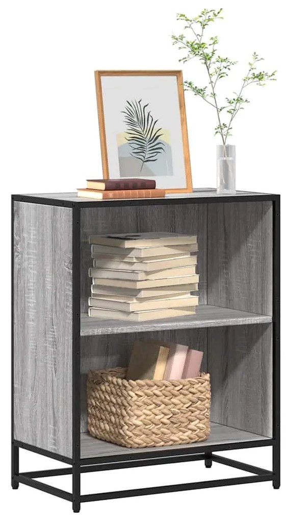 ντουλάπι βιβλίων vidaXL Γκρι Sonoma 60x35x76 cm Κατασκευασμένο ξύλο