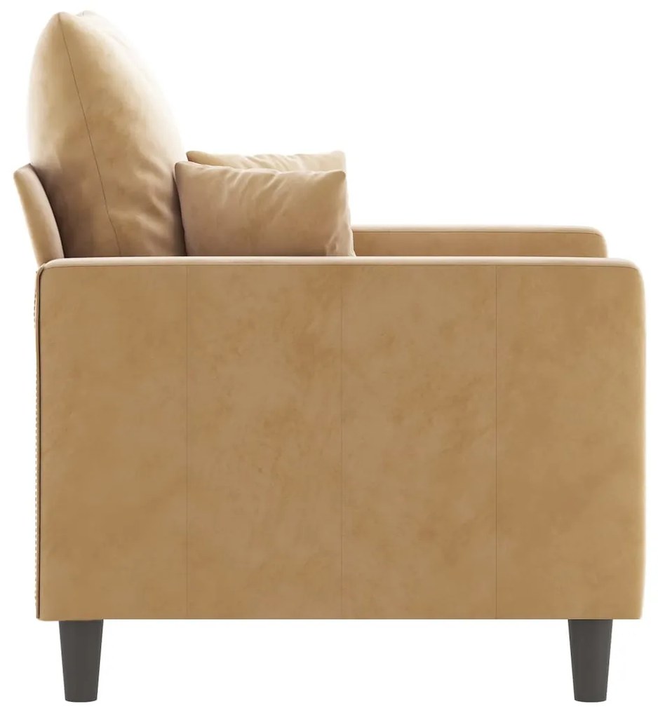 vidaXL Πολυθρόνα Καφέ 60 εκ. Βελούδινη