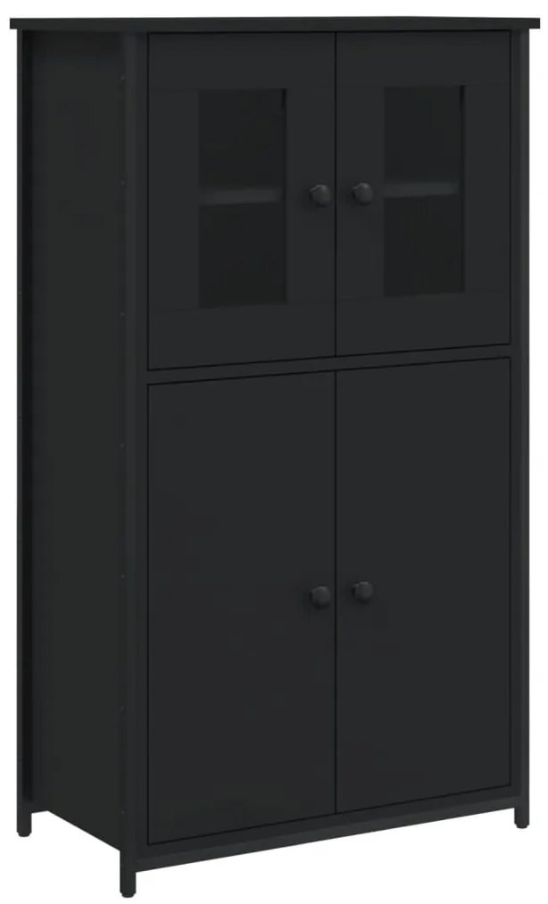vidaXL Ντουλάπι Μαύρο 62x32x106,5 εκ. από Επεξεργασμένο Ξύλο