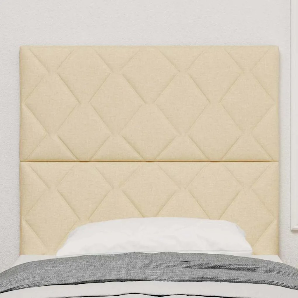 vidaXL Υφασμάτινο Κεφαλάρι Geometric με κεφαλάρι Κρεμ 90 cm ύφασμα