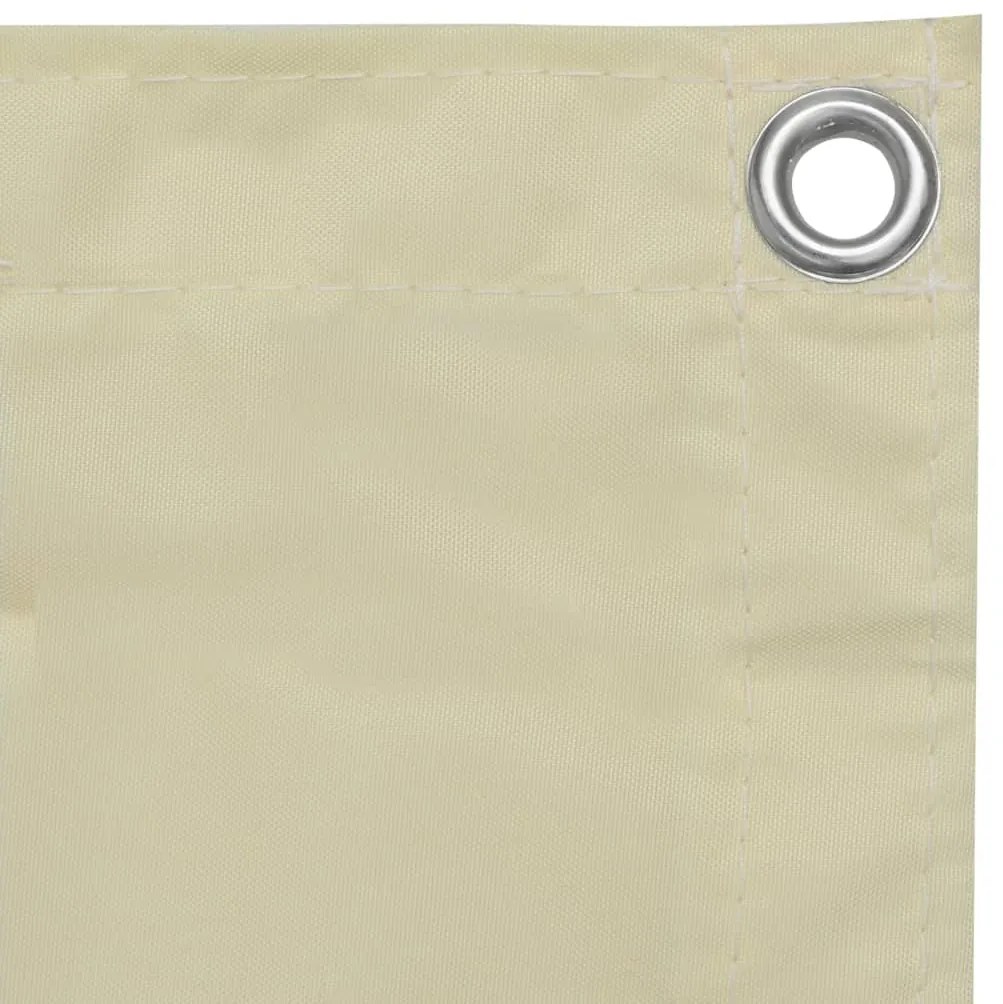 vidaXL Διαχωριστικό Βεράντας Κρεμ 120 x 300 εκ. Ύφασμα Oxford