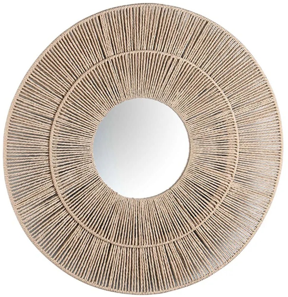 Καθρέπτης Τοίχου Marlene 2580130 Φ80cm Natural Mirrors &amp; More Σχοινί