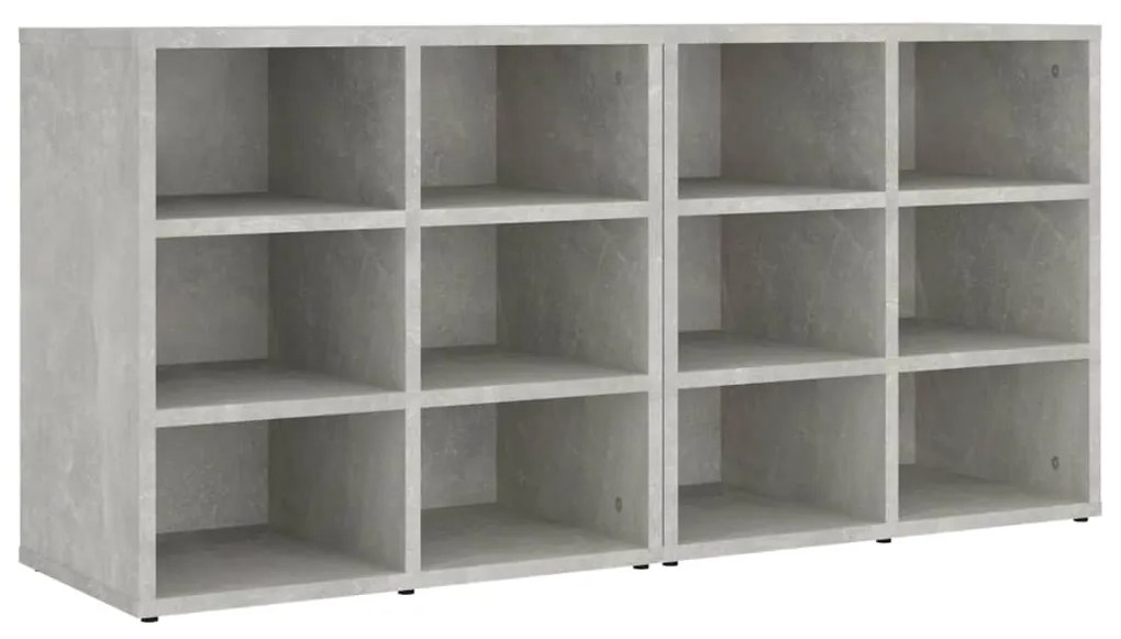 Παπουτσοθήκες 2 τεμ. Γκρι σκυροδέματος 52,5 x 30 x 50 εκ. - Γκρι