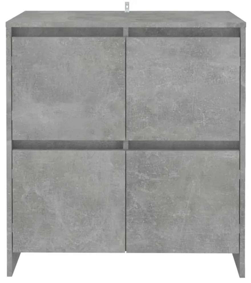 vidaXL Μπουφές Γκρι Σκυροδέματος 70x41x75 εκ. Επεξεργασμένο Ξύλο