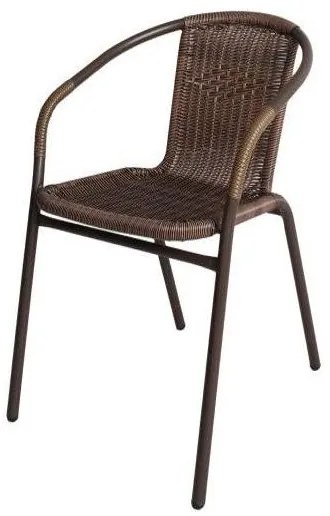 Πολυθρόνα ArteLibre Rattan Mercury Καφέ 54x61x73cm